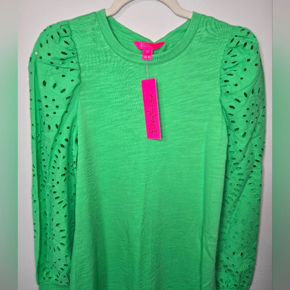 💚 Lilly Pulitzer💚 Jasona green eyelet dress XS - Picture 8 of 9